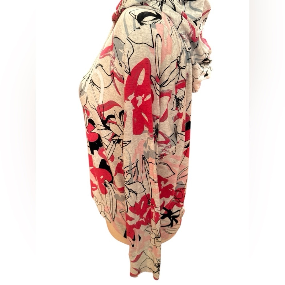 Calvin Klein Performance Floral Hoodie Women’s Large W Logo Athleisure Pullover - Picture 7 of 15